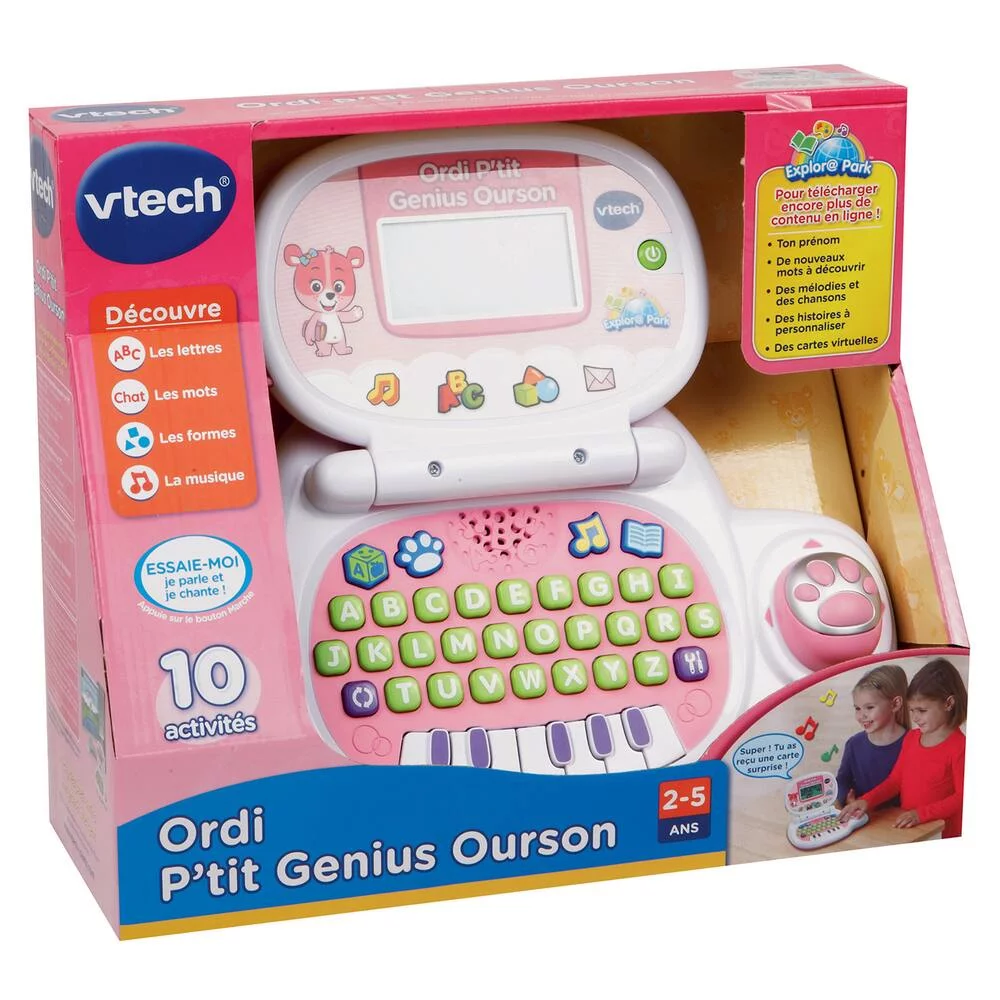 ORDI P'TIT GENIUS OURSON ROSE