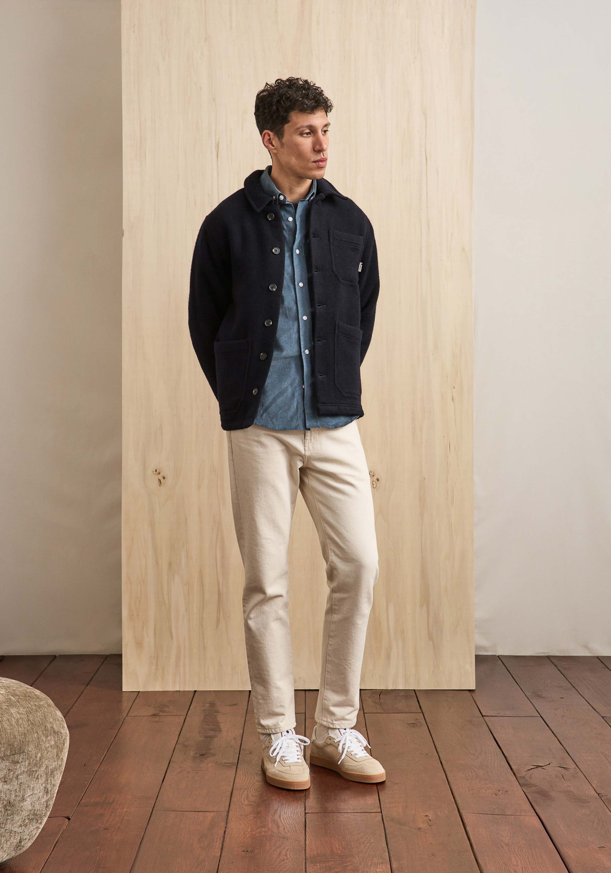 Faguo Wolljacke Lorge Outerwear Woven Navy