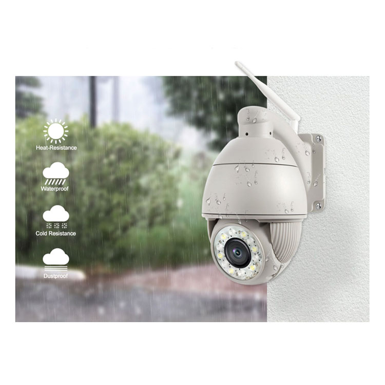 (5MP) 2.4/5GHz WiFi Dome Kamera HD 1080p / IR LED's Nachtsichtfunktion / Bewegungserkennung / AP / Audio / Micro SD / IP66 / (iOS/Android)