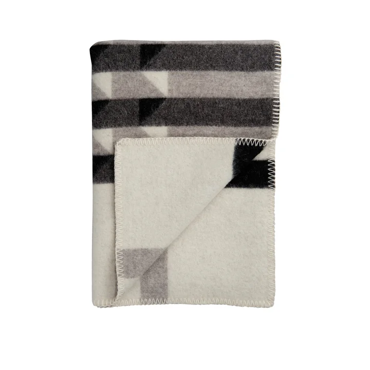 Røros Tweed - Kvam Wolldecke 200 x 135 cm, grau