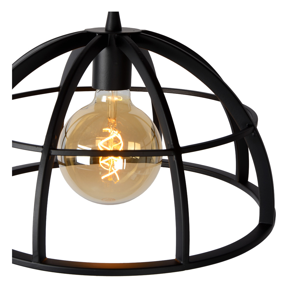 Lucide Dikra hanglamp 110cm 2x E27 zwart