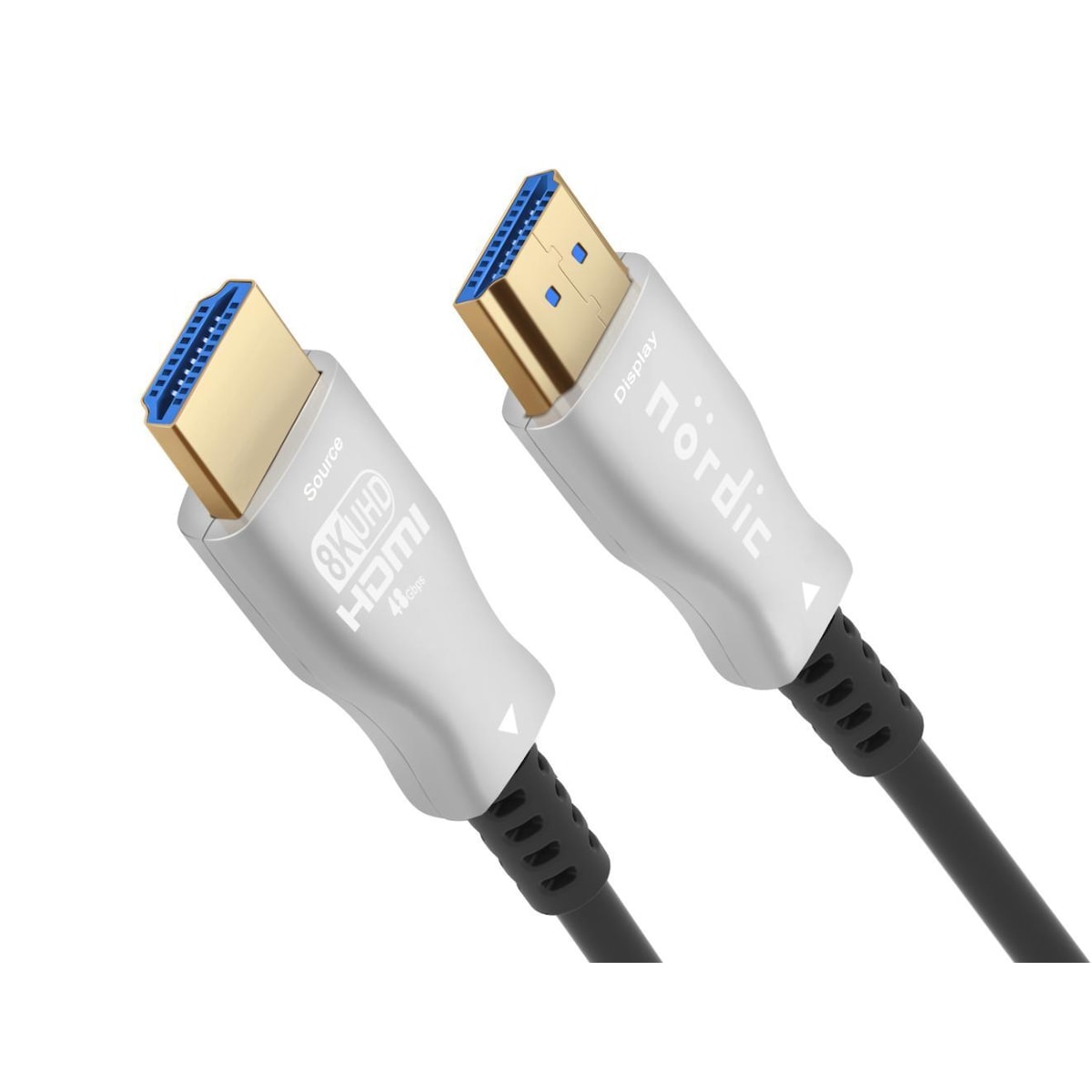 NÖRDIC 30m Active AOC optisk fiberkabel HDMI 2.1 8k 60Hz 4k 120Hz 48Gbps Dynamisk HDR, EARC, VRR kompatibel med RTX 3080 3090