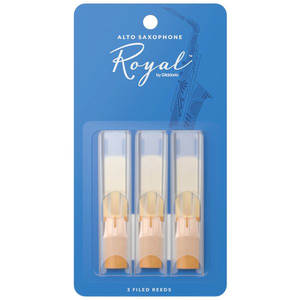 DAddario Woodwinds Royal Alto Sax 1.5 3-Pack