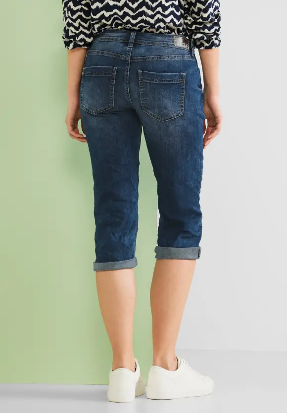Casual Fit Jeans in 3/4 - brilliant indigo wash