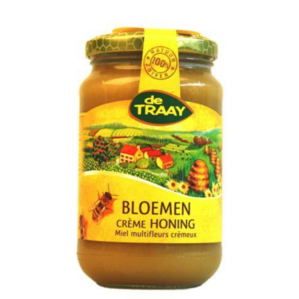 De Traay Honing Bloemen Creme 900 gr