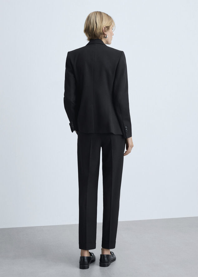 MANGO Straight suit trousers Black