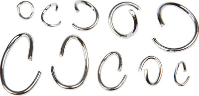 Oval- Og O-Ring - Sortiment - Forsølvet - 800 Assorterede