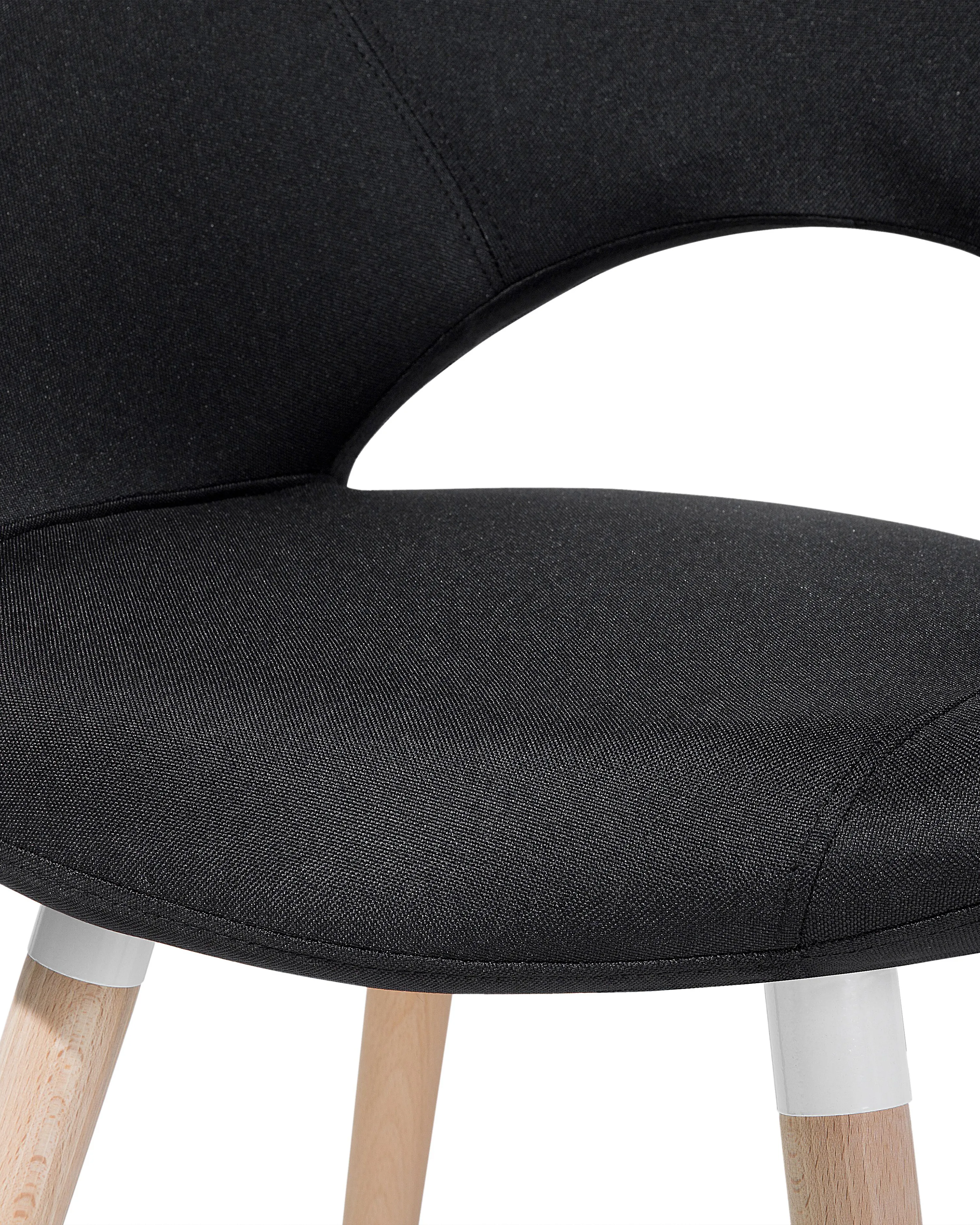 Set van 2 eetkamerstoelen ROSLYN Stof Zwart