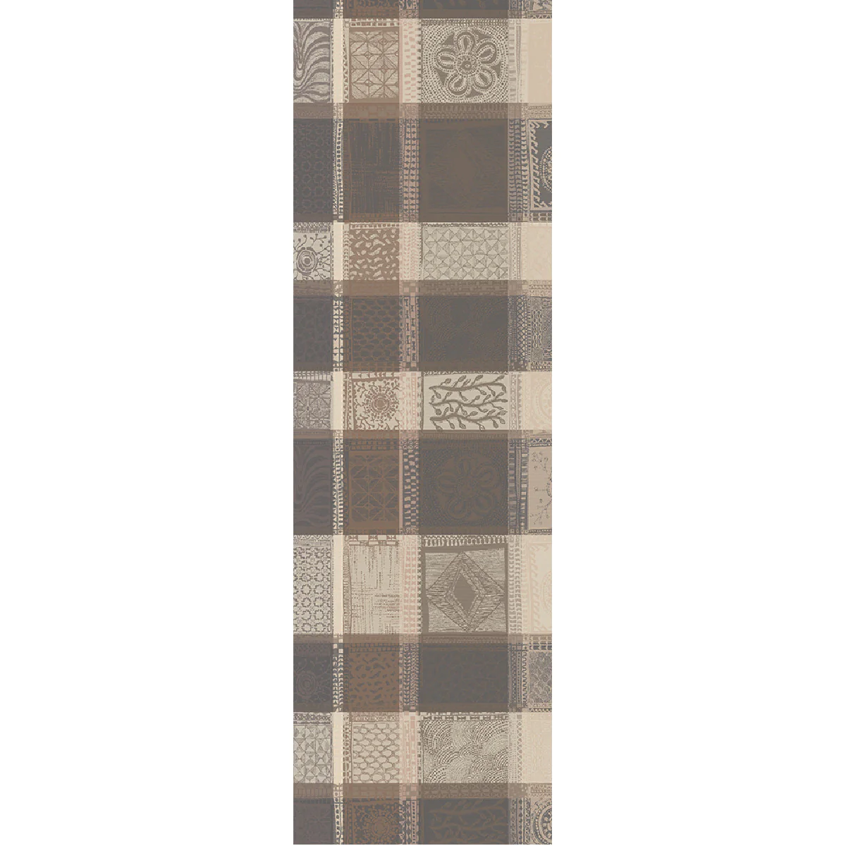 Chemin de table pur coton brun 55X180 Garnier Thiebaut