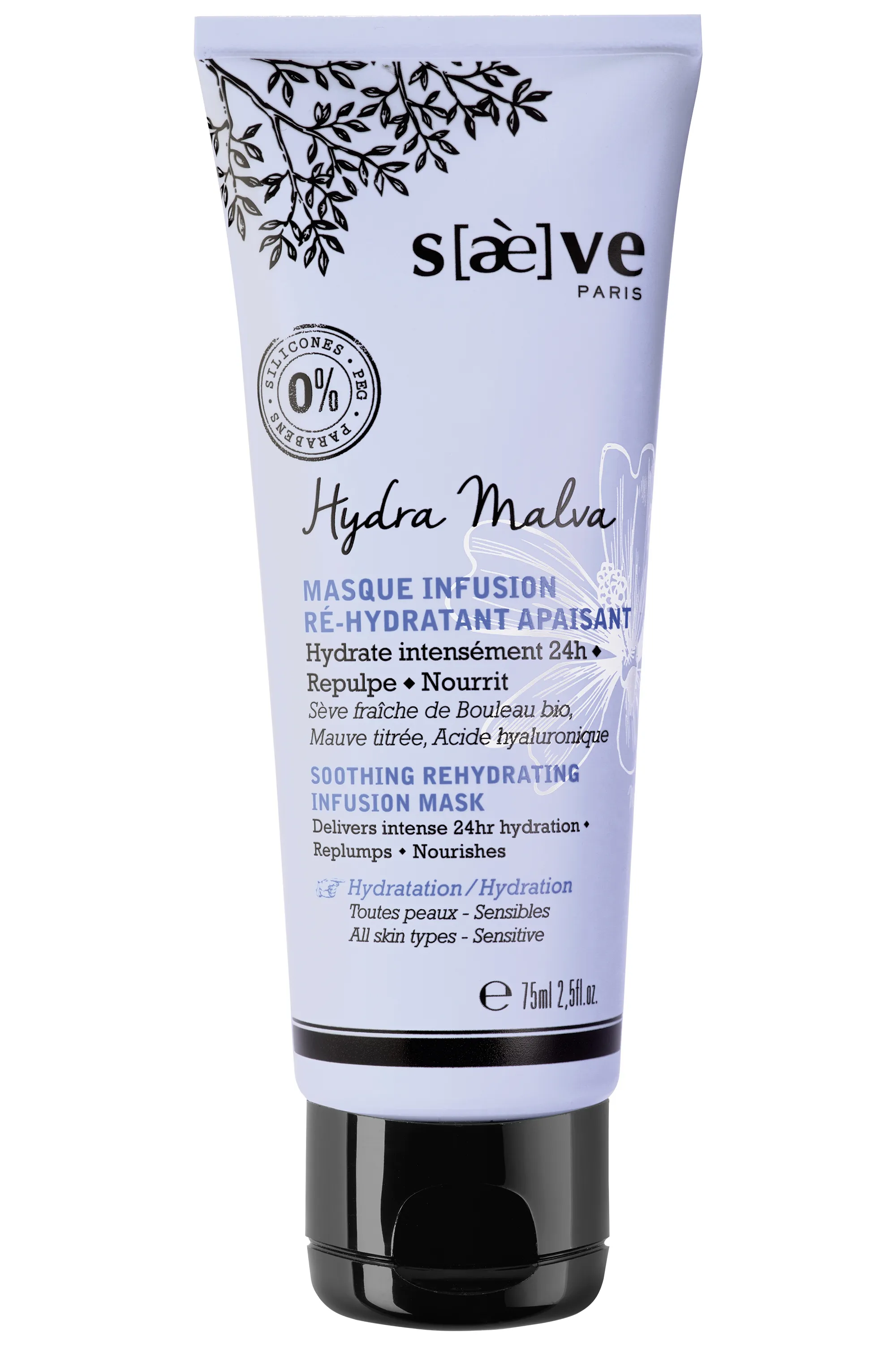 Saeve Masque infusion ré-hydratant apaisant Hydra Malva-75 ml