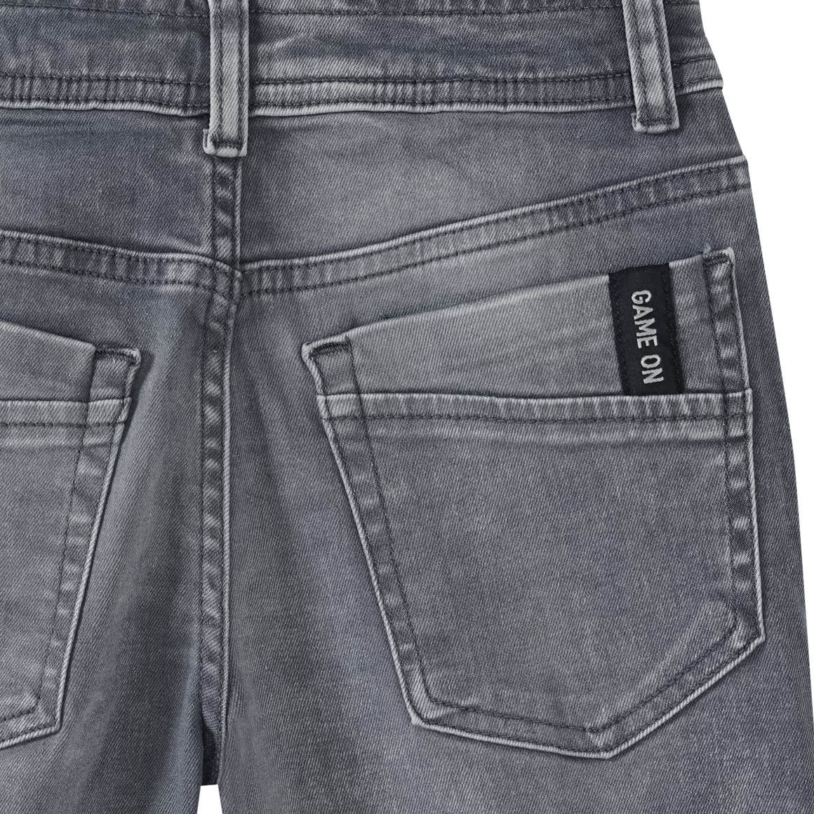 Yigga Jungen Jeansshorts in Used-Waschung grau
