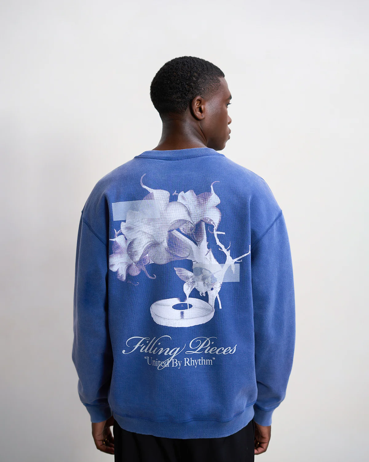 Sweatshirt Gramophone Vintage Blue