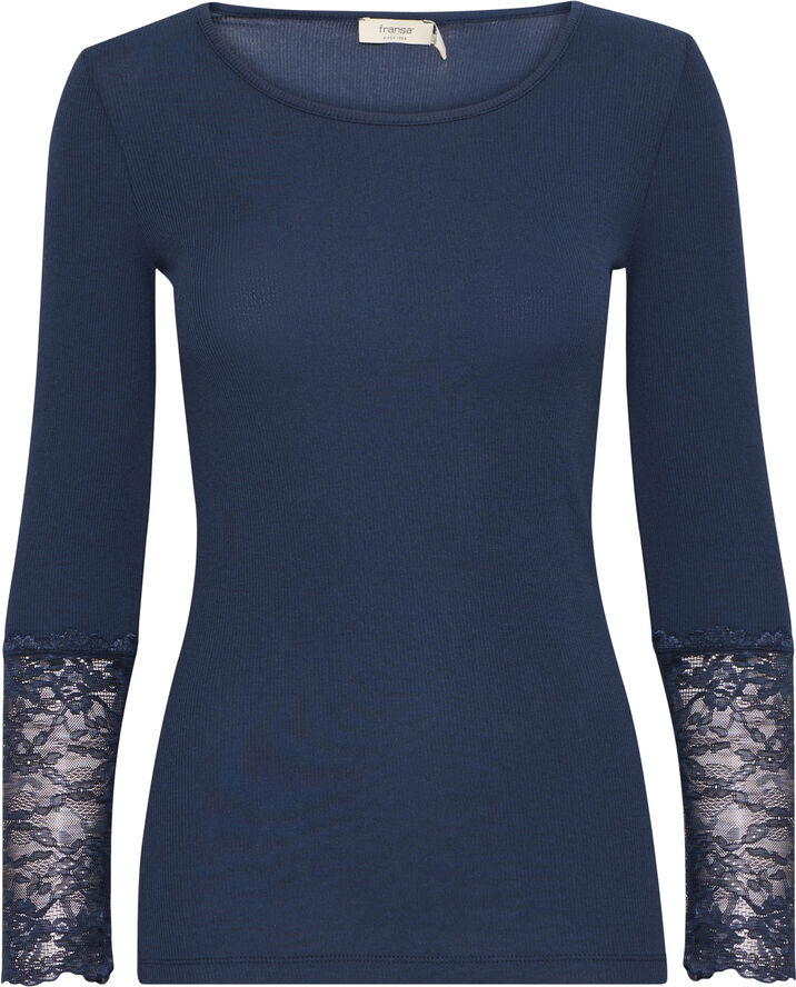 Fransa FRHIZAMOND TEE 19 Dark peacoat