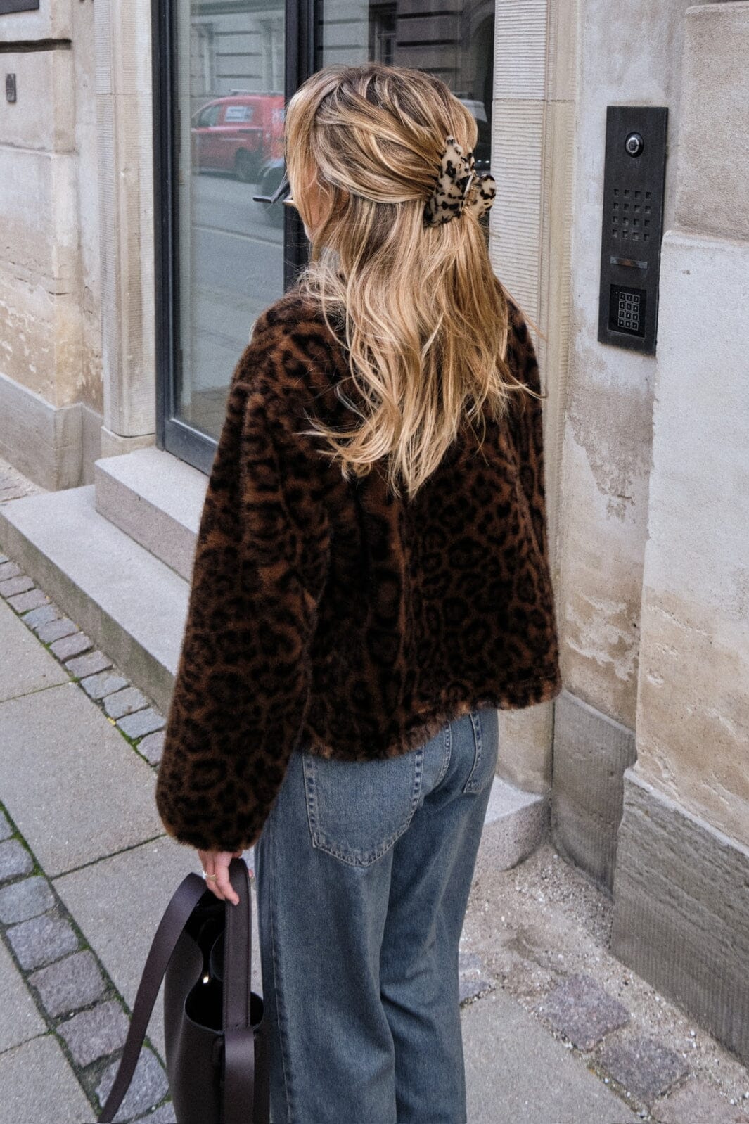 Neo Noir Melodie Leo Faux Fur Jacket