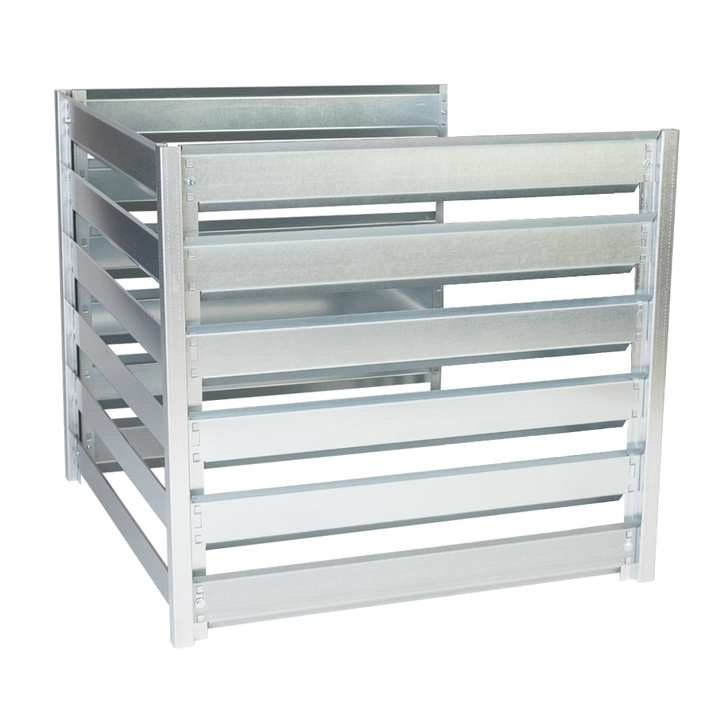 Module d’extension pour le composteur timbela m800 - 91 x 91 x h85 cm / 704l - composteur de jardin en métal - bac à compost