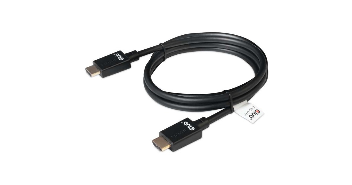 Club 3DUltra High Speed HDMI kabel  (Zwart, 2 meter, 4K 120Hz, 8K 60Hz, 48Gbps)