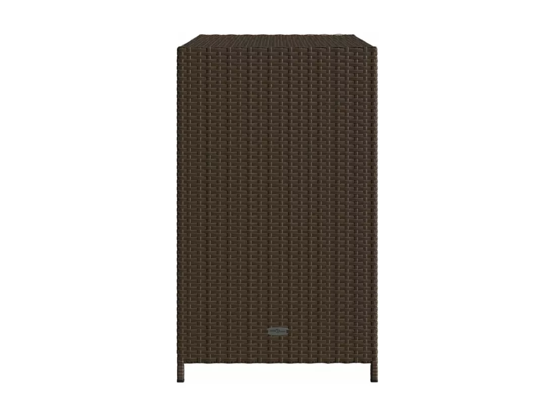Armoire de rangement de jardin marron 83x45x76cm résine tressée