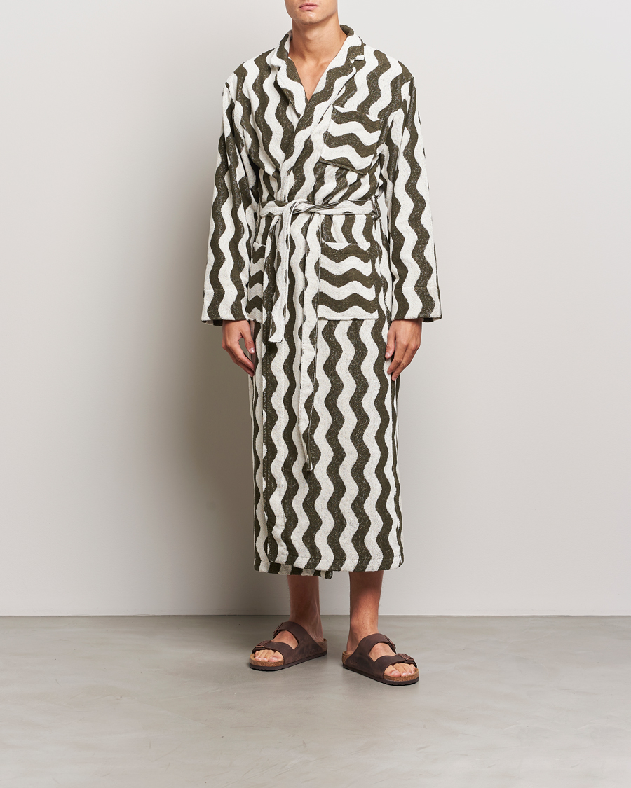 OAS Forest Waver Long Robe Green/White