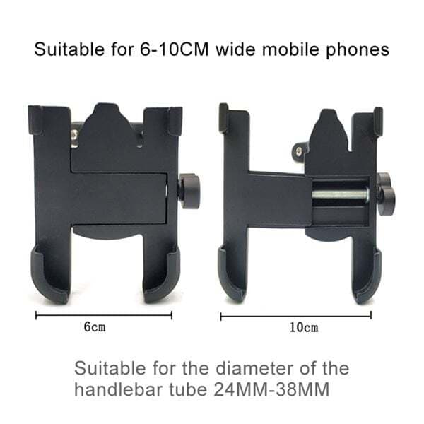 Mobiltelefonholder i aluminium til motorcykel