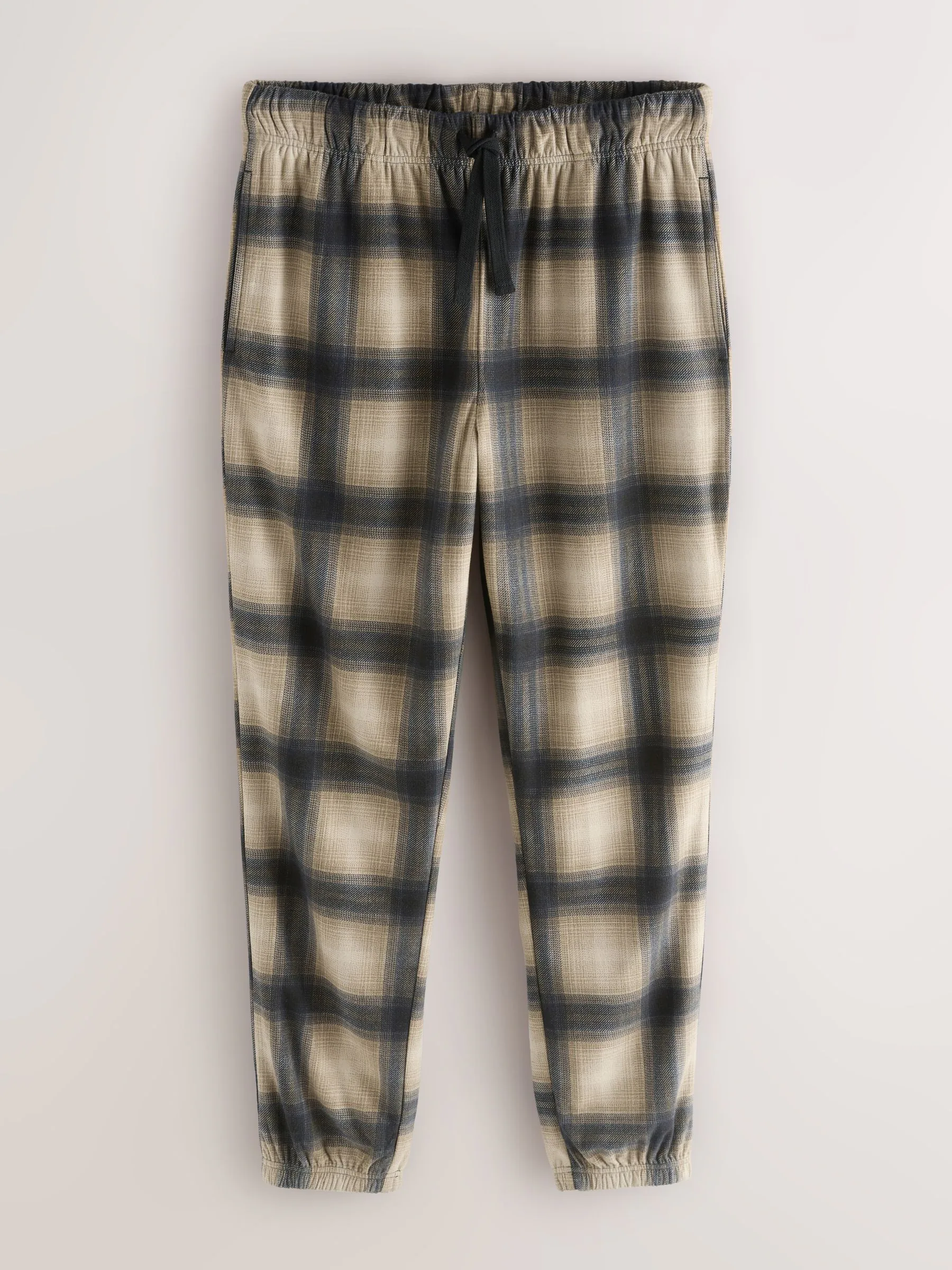 Neutraal/bruin - Ruit Motionflex behaaglijke pyjama met lange mouwen en boorden