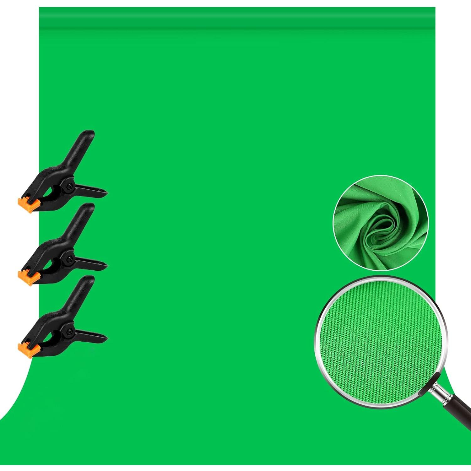 (3x2m) Faltbares Green Screen Foto Video Studio Hintergrund Leinwand Kulisse - Grün