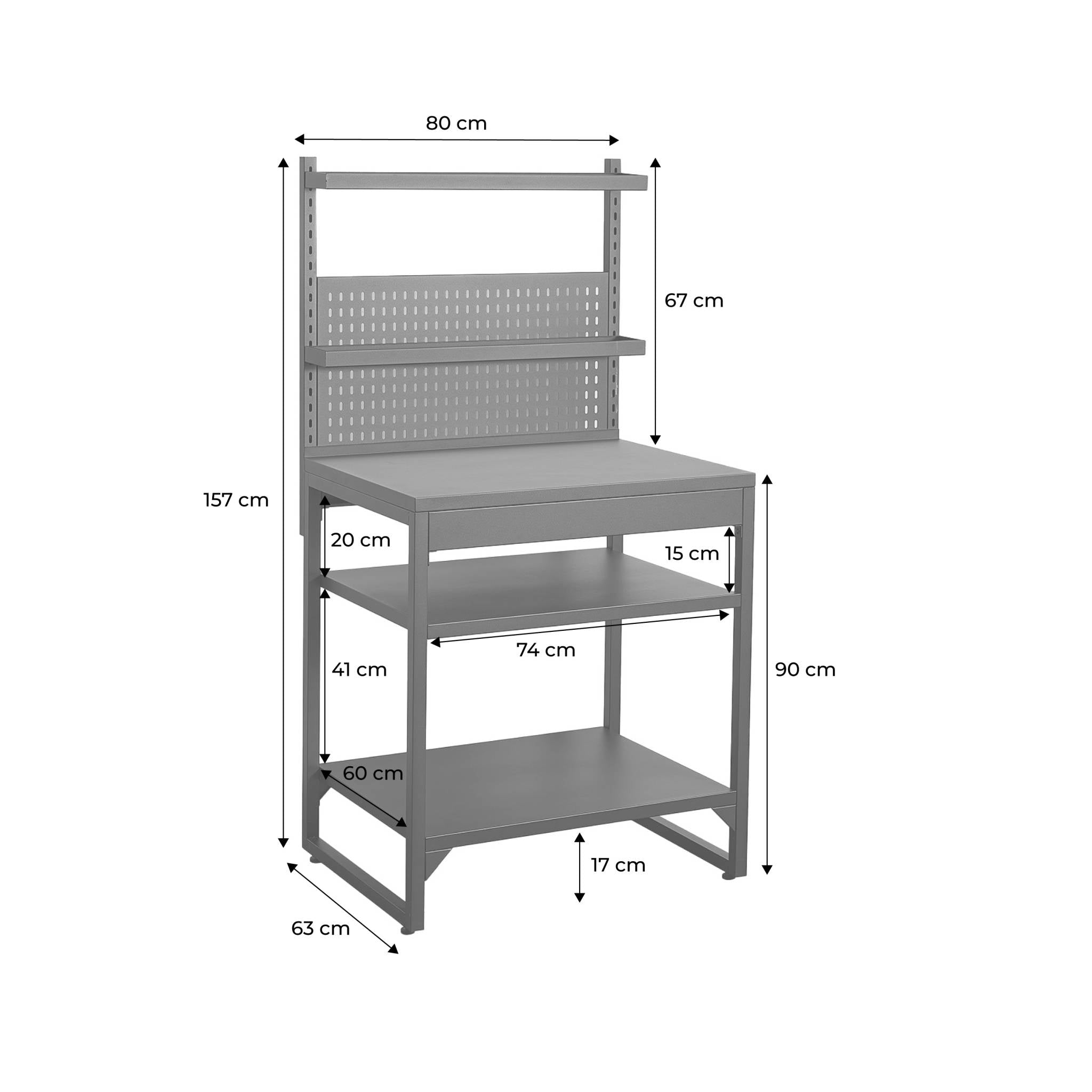 sweeek - Buitenkeukenmodule 2 planken en 2 wandplankjes van staal