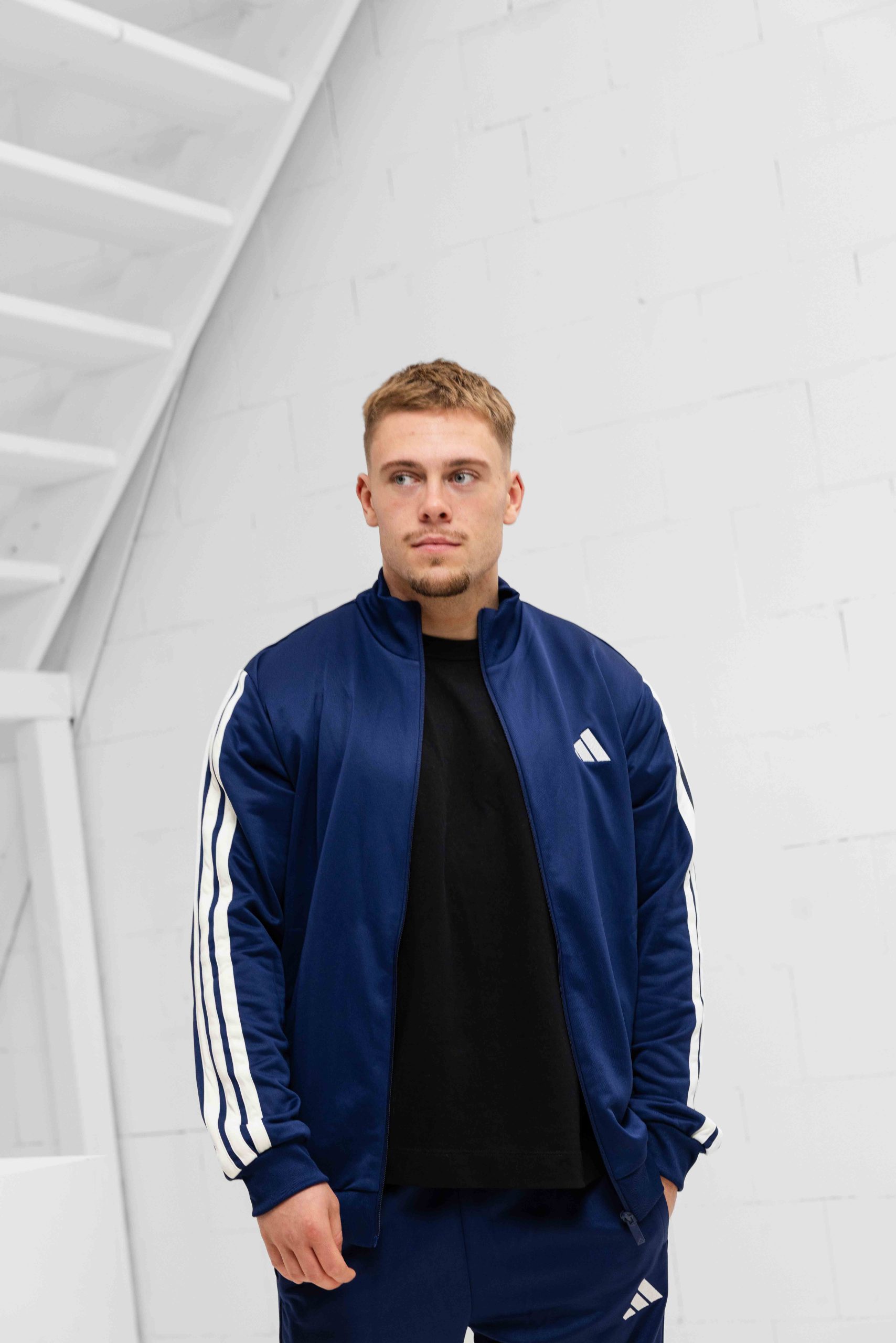 Adidas French Terry Trainingspak Heren Donkerblauw