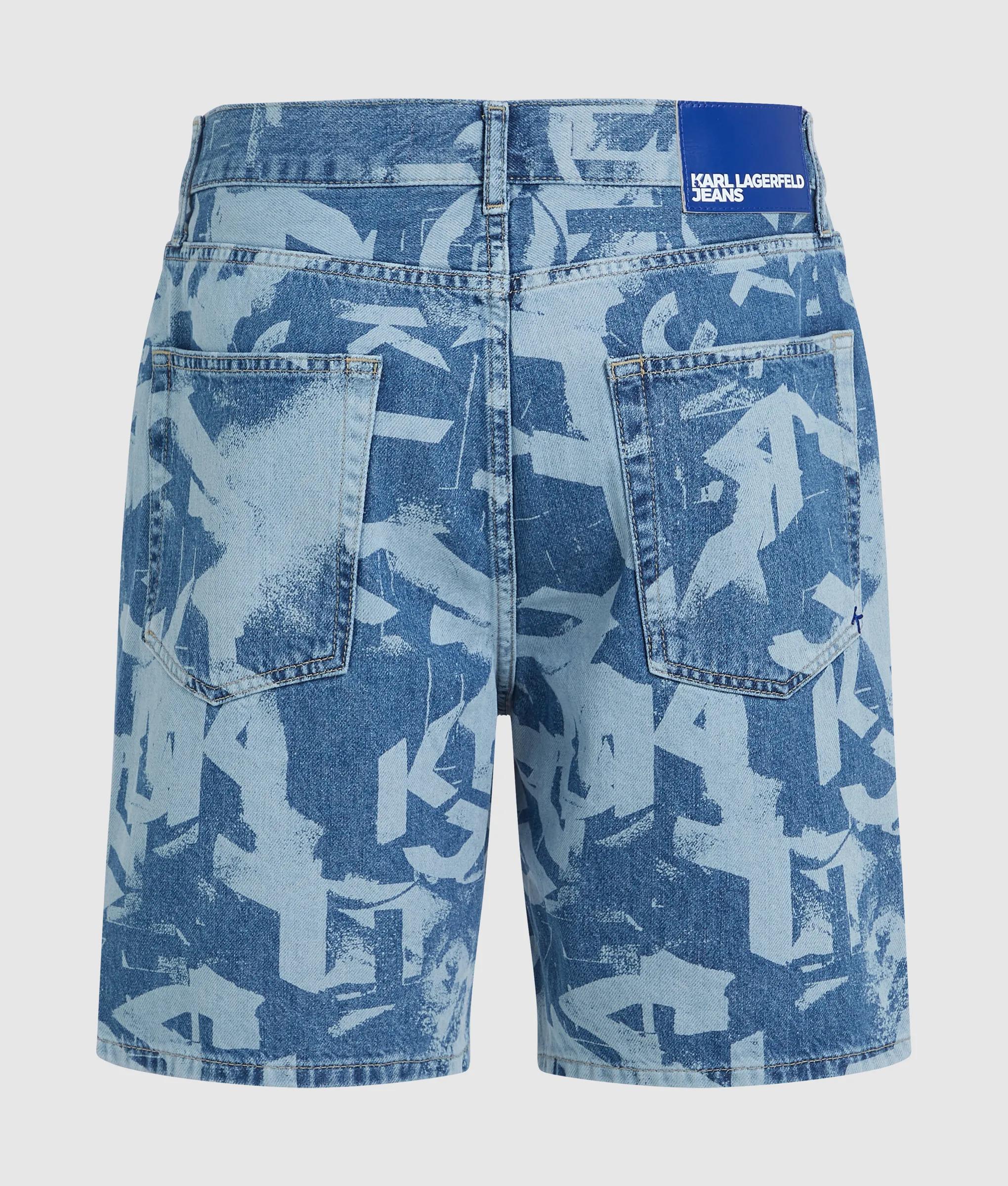 Ontspannen Monogram denim korte broek