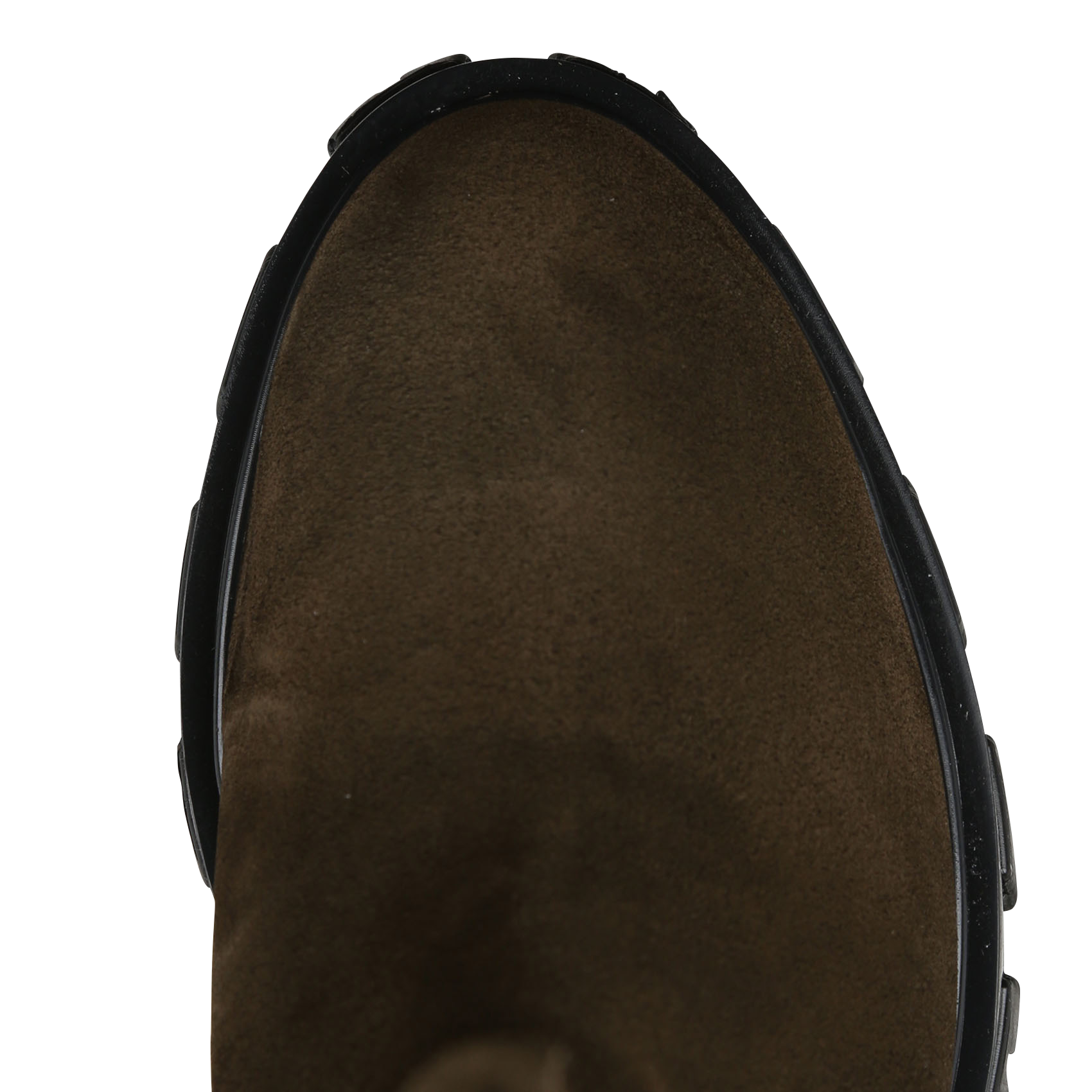 LAURELL - Bottines plates en cuir velours | Vert