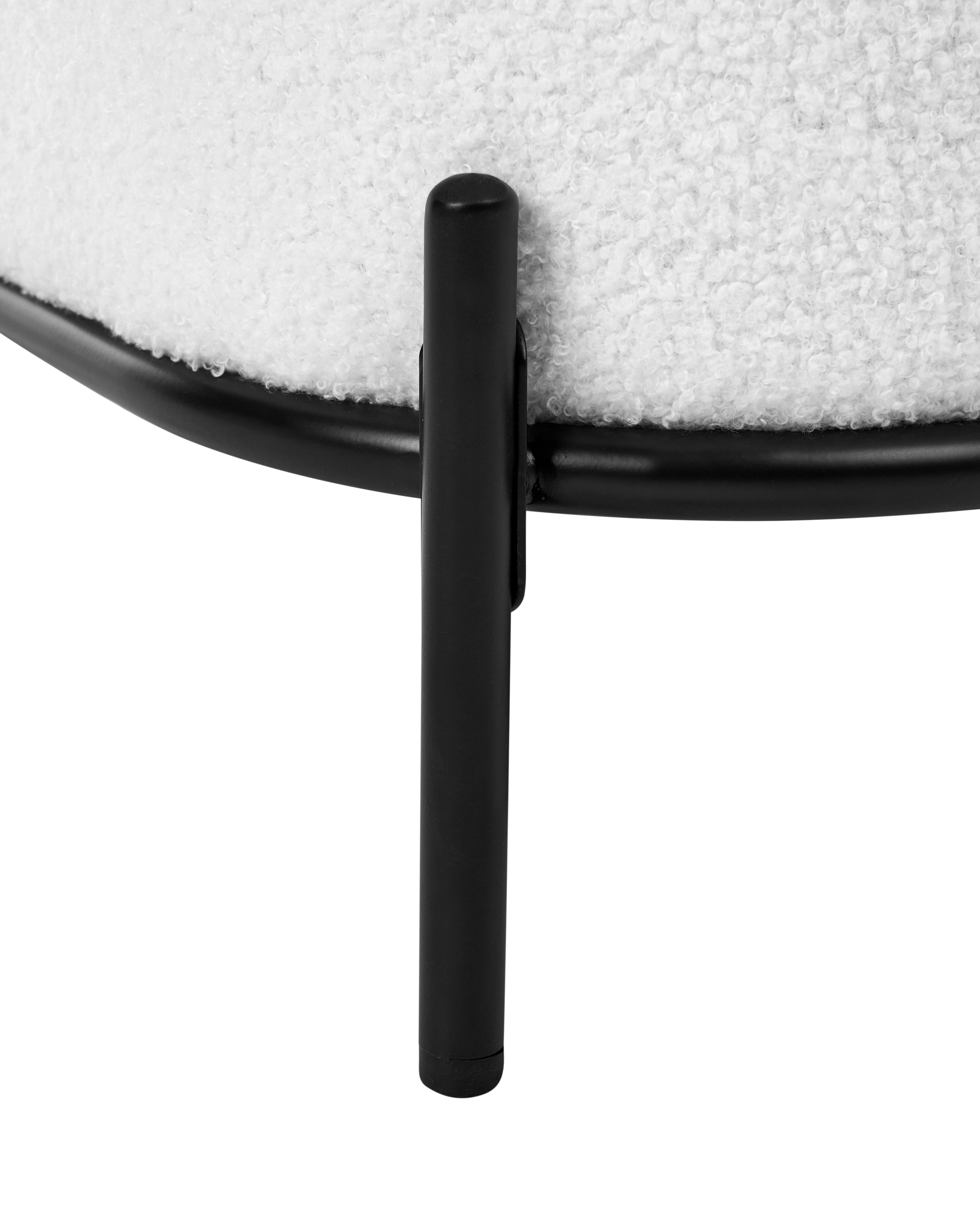 Fauteuil LUNDE Bouclé Wit