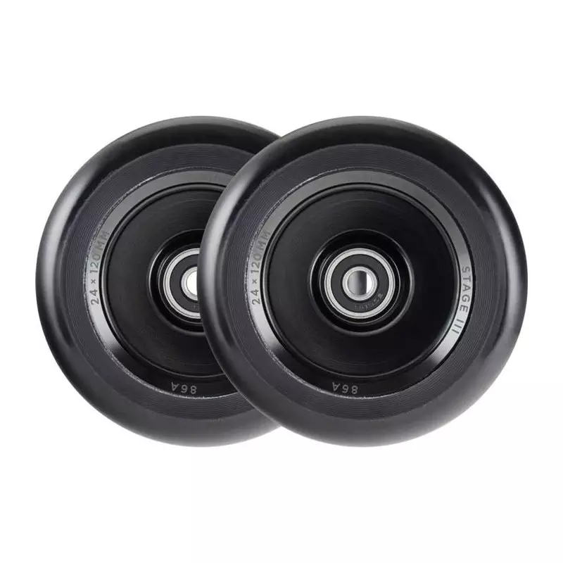 Tilt Durare Fullcore Roues Trottinette Pack de 2 Noir 120mm
