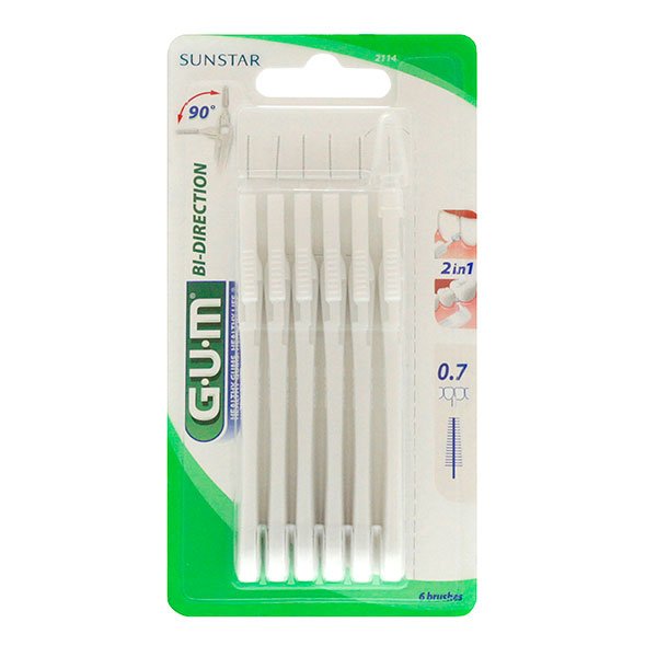 Bi-direction 6 brossettes interdentaires 0.7 mm n°2114