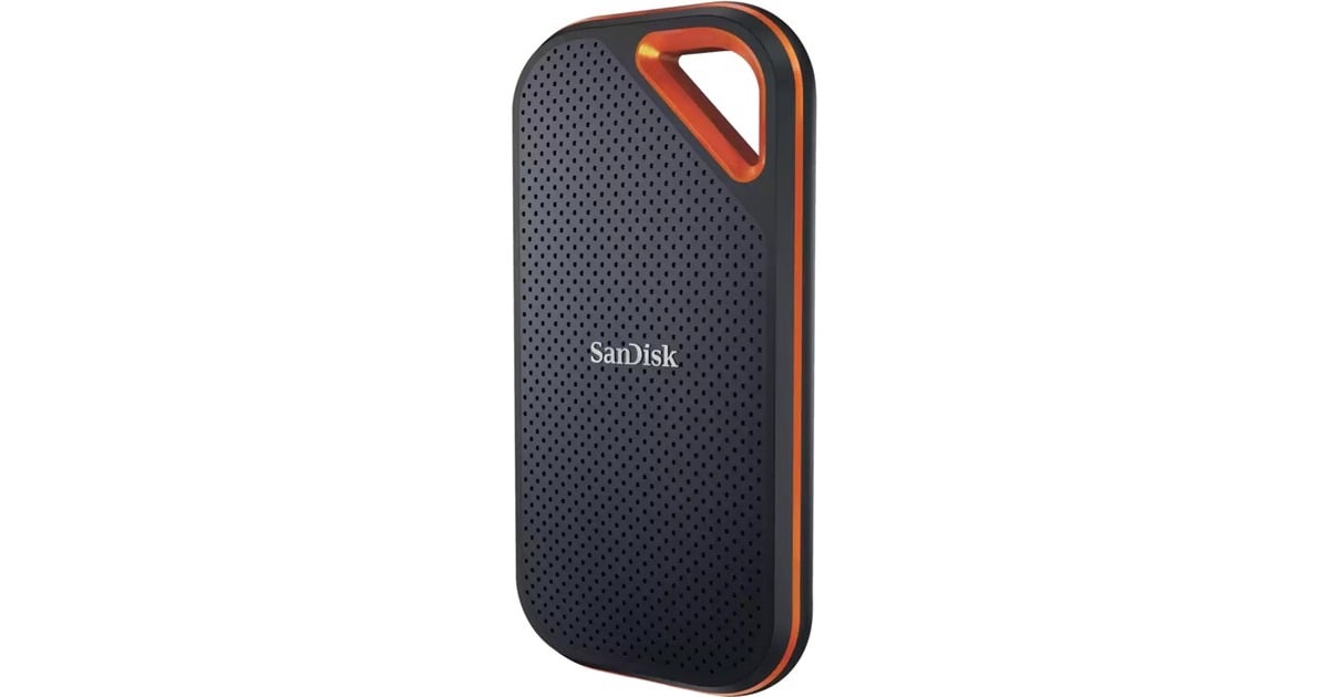 SanDiskExtreme Pro Portable V2, 4 TB externe SSD  (Zwart/oranje, SDSSDE81-4T00-G25, USB-C)