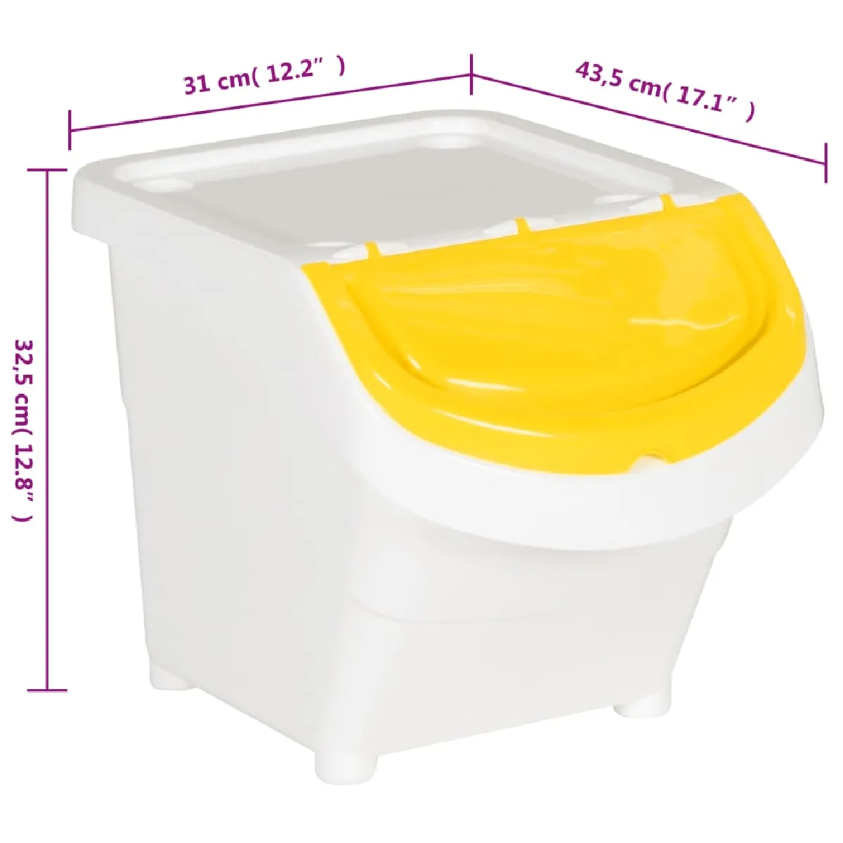 VidaXL Poubelles Empilables