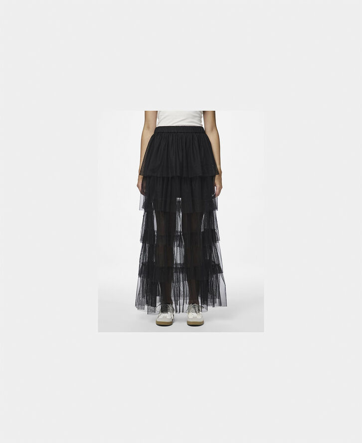 Pieces PCSHELBY HW ANKLE SKIRT D2D Sort
