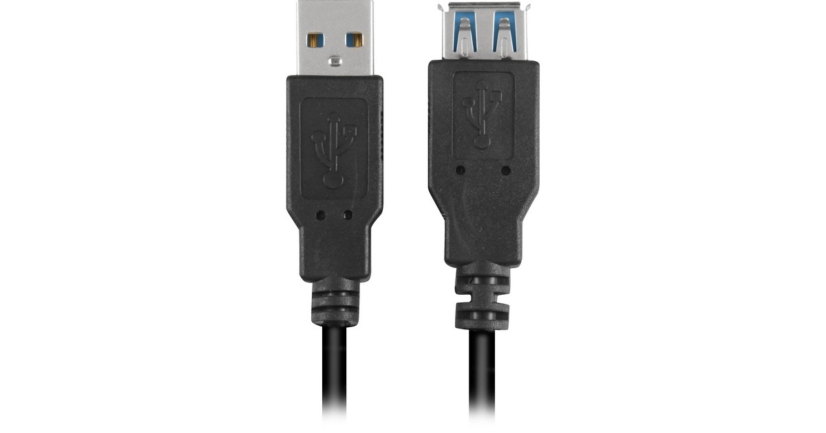 SharkoonUSB 3.0 verlengkabel  (Zwart, 1 meter)