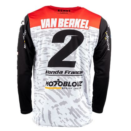 Maillot cross Kenny REPLICA HONDA MOTOBLOUZ SR LARS VAN BERKEL 2024 - Blanc / Noir