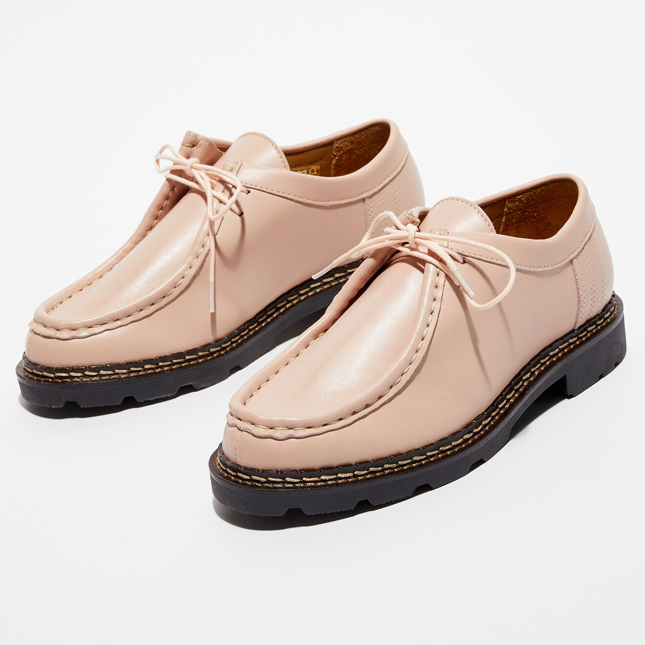 Apologie Studio Derbies en Cuir Loretta rose nude