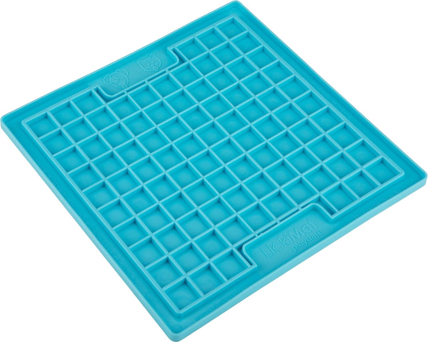 LickiMat hondenmat Playdate blauw 20 x 20 x 0,8 cm