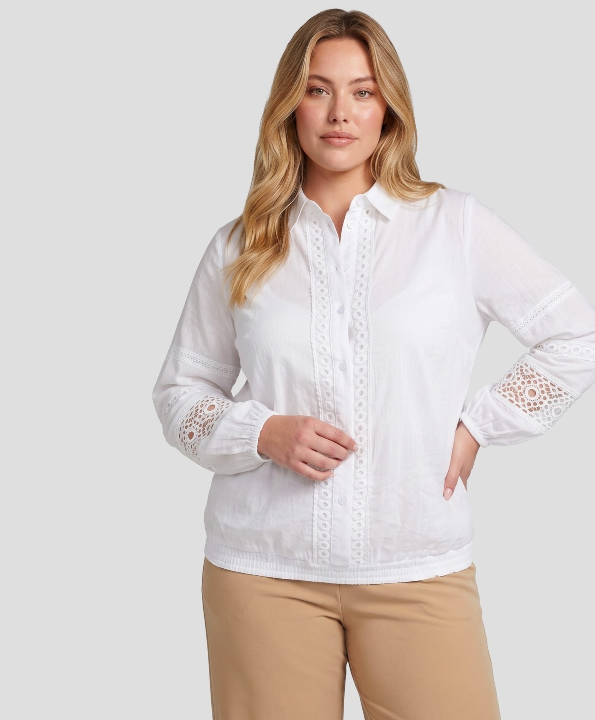 Exxcellent Dames blouse ecru