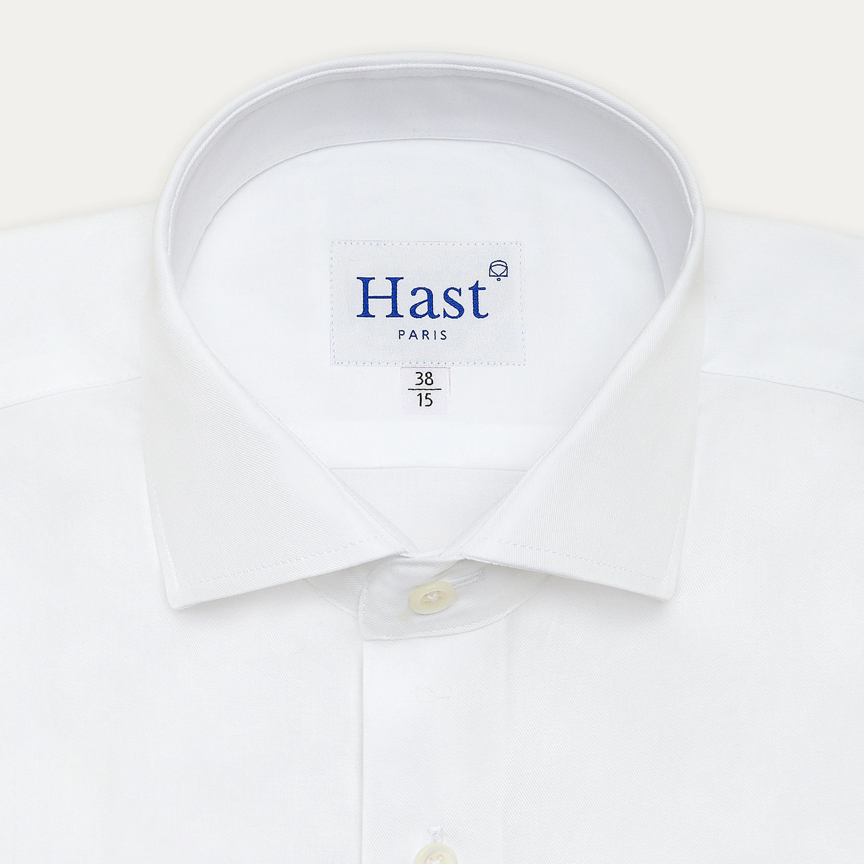 Natural stretch white twill shirt