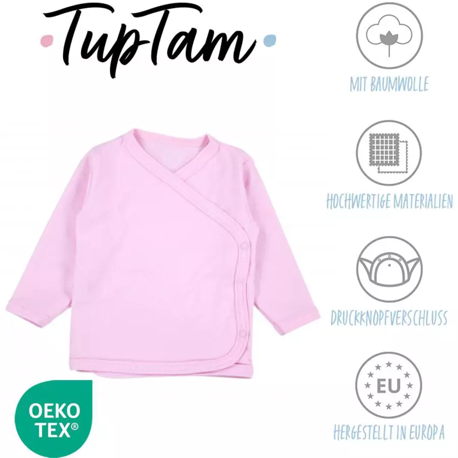 TupTam Baby Langarm Wickelshirt 5er Set rosagelb