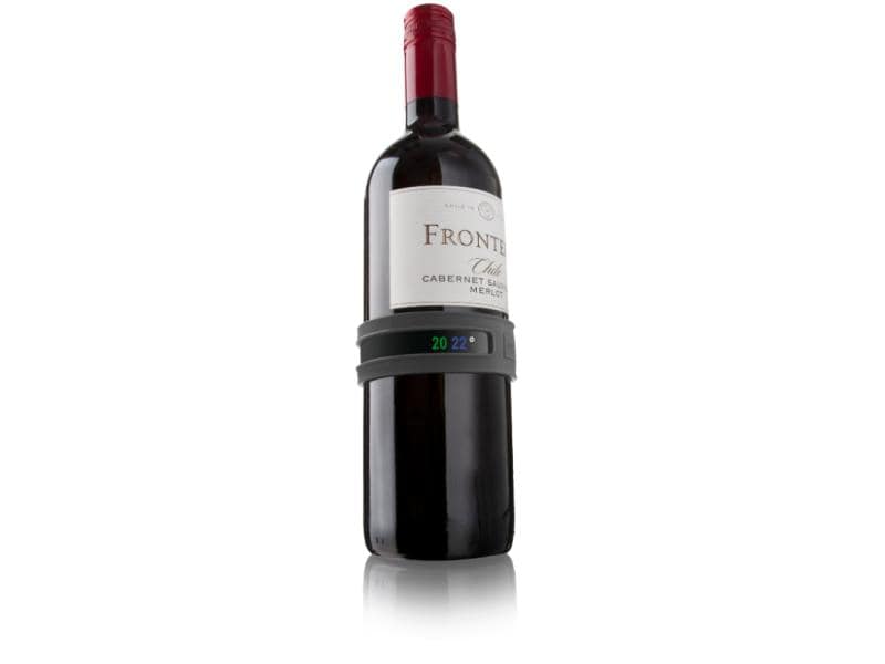 Vacuvin Weinthermometer Wine Snap Accessoire für Weinliebhaber, schwarz