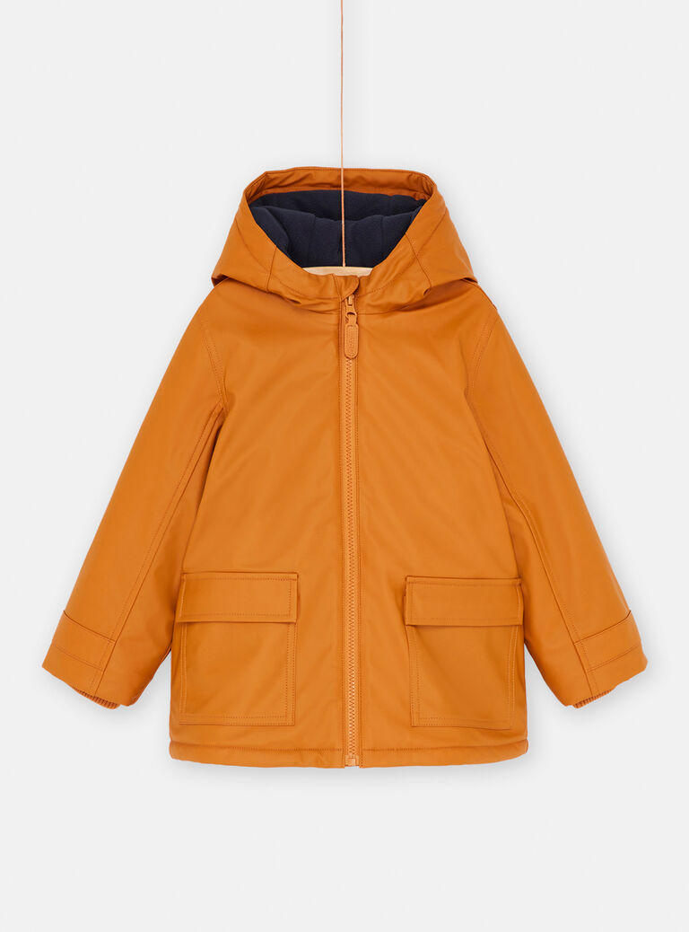 Imperméable à capuche camel