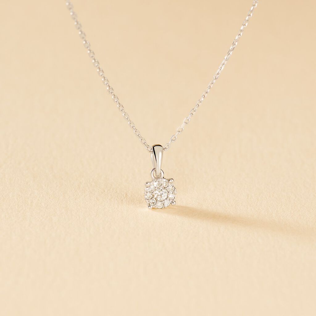 Collier Artemis Or Blanc Diamant