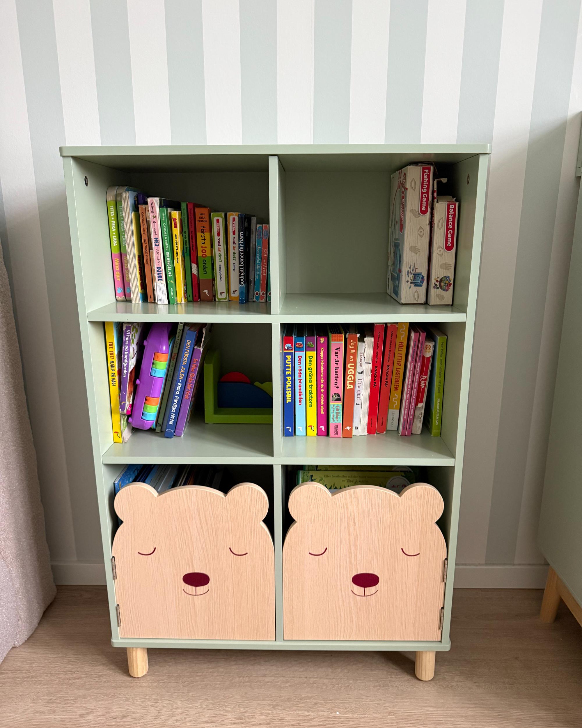 Boekenkast met 3 planken NOBBY 90 cm Lichtgroen