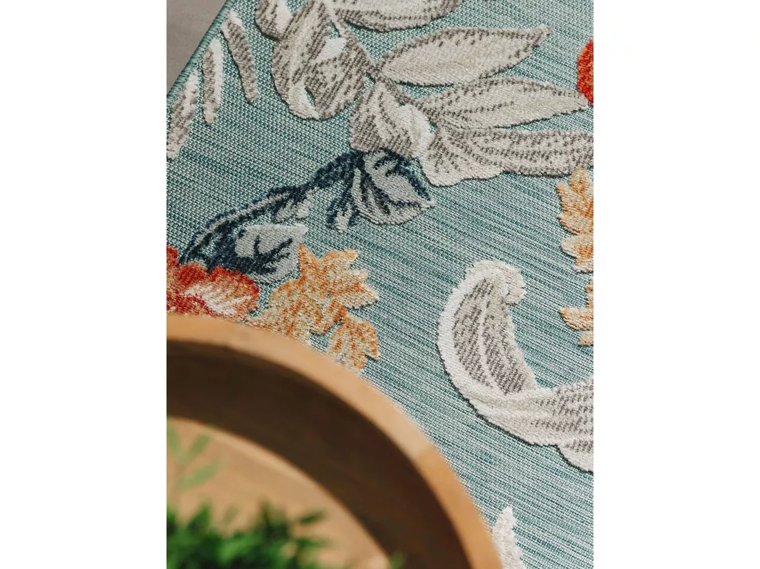 Tapis d'extérieur & intérieur Flora Multicouleur 80x250 cm