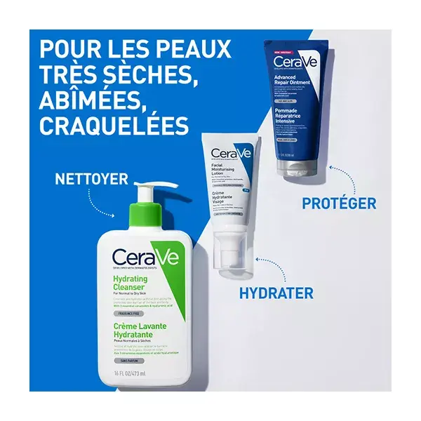 Pomada CeraVe Reparação Intensiva para Rosto e Corpo, Pele Muito Seca, 50ml