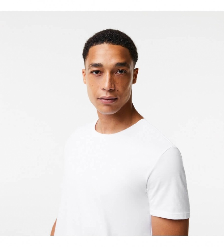 Conjunto de 3 camisetas brancas Lacoste Sous-Vetement