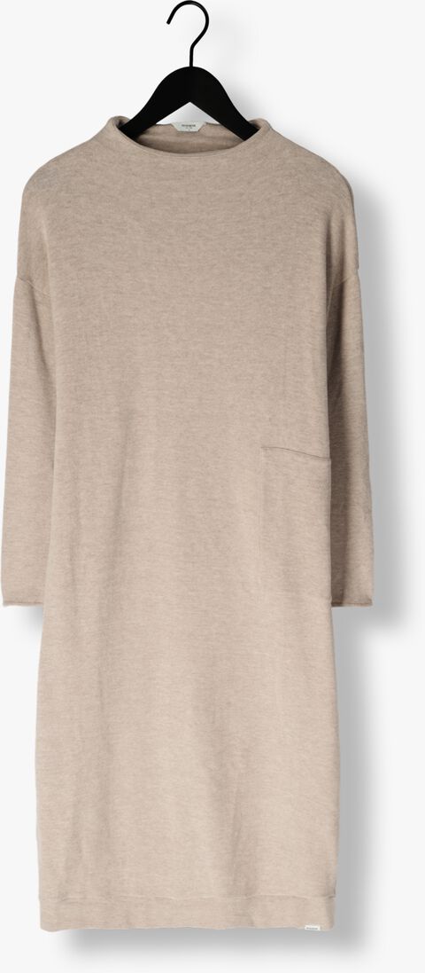 beige penn & ink midi jurk dress w25t1191